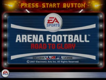 Arena Football - Road to Glory screen shot title